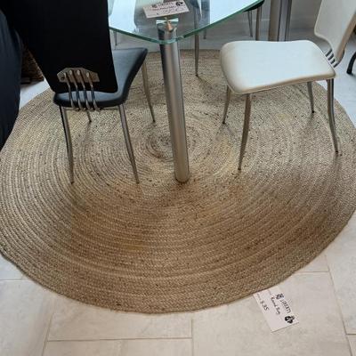 woven rattan rug