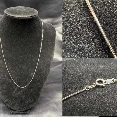 14K White Gold Chain | 18" | 1.10g Total Weight 
