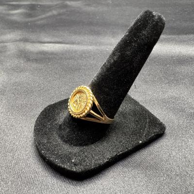 Yellow Gold 14k Angel Motif Ring | 3.61g Total Weight 