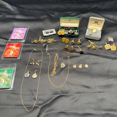 Gold Filed Necklaces, Earrings, Pins, Charms and Bracelet  | Men’s Cufflinks & Pins