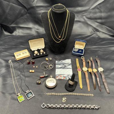 Sterling Silver Bracelet & Ring | 1/20 12k Necklaces | Watches, Cufflinks, Pocket watch And More
