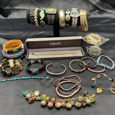 Costume Jewelry Bracelets Collection Lot