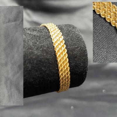 10K Yellow Gold | Turkish Woven Bracelet with Lobster Clasp | Total Weight 3.99g