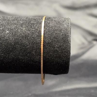 Yellow Gold 9k Box Chain Bracelet Stamped 375 | Total Weight 1.63g