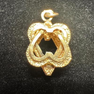 Yellow Gold-Tone Pendant | Geometric Openwork Design | 1.71g