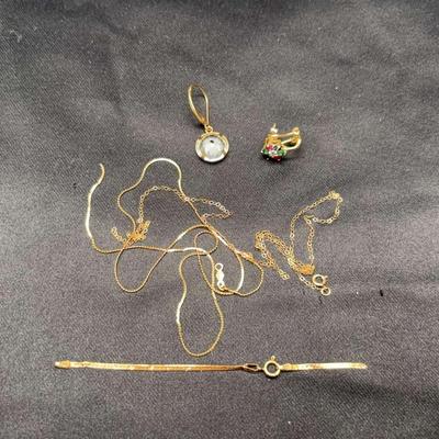 Yellow Gold 14K Scrap Jewelry Lot | Total Weight 4.41g 