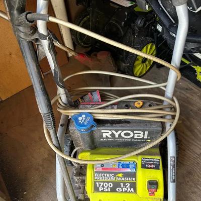 Ryobi Electric Pressure Washer With Rolling Stand 