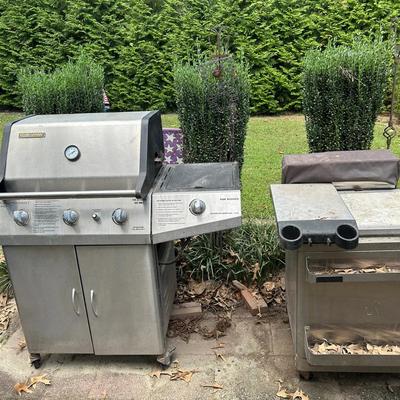 Stainless Gas Grill And Char-Broil Commercal Outdoor Entertainment Mini Sink Prep Station 