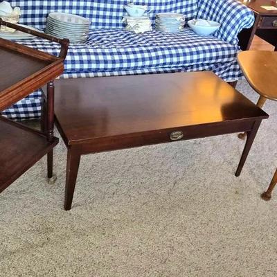 Vintage Coffee Table, Drop Leaf Table, & Tea Cart 