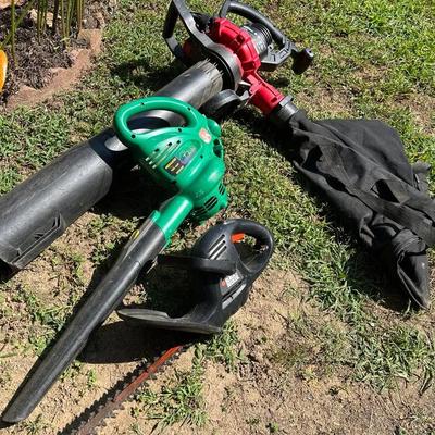 Electric Lawn Tools - Vacuum, Blower And Hedge Trimmer 