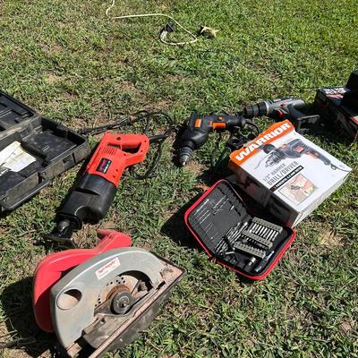 Group Of Electric And Cordless Power Tools 