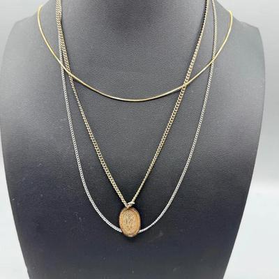Sterling Silver And 14k Gold Necklaces 