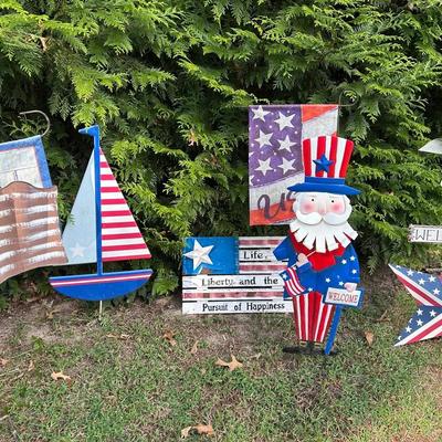 Group Of Patriotic Lawn Garden And Wall Decor