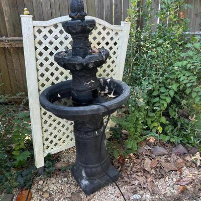 Multi Tiered Concrete Outdoor Water Fountain 