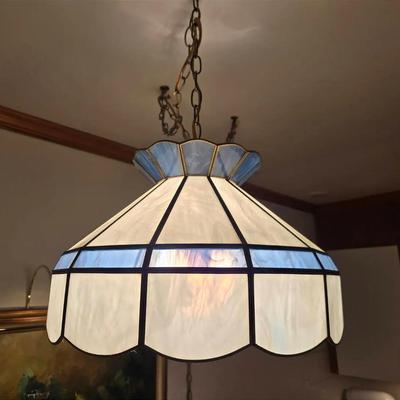 Vintage Stained Glass Pendant Hanging Lamp