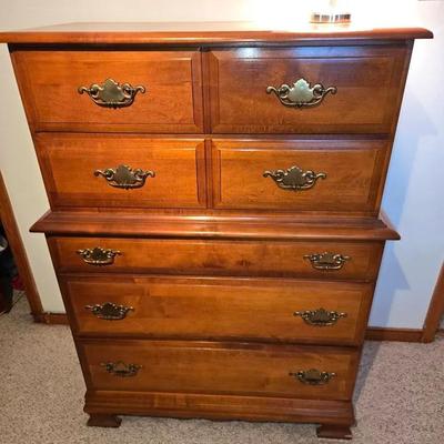 Vintage Wooden Dresser Chest On Chest