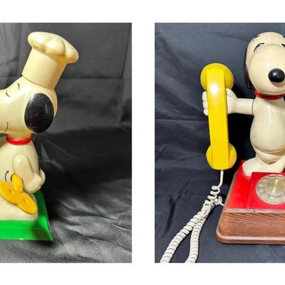 Peanuts, The Snoopy And Woodstock Phone & Snoopy Toy