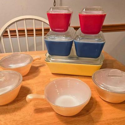 Vintage Pyrex Fridgies Dishes & Fire King Bowls