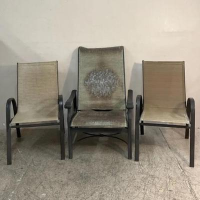 Hampton Bay Sling Chairs W/ Tropitone Cast Aluminum Chair 