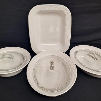Vintage Corning Ware Casual Elegance Casserole Dishes 