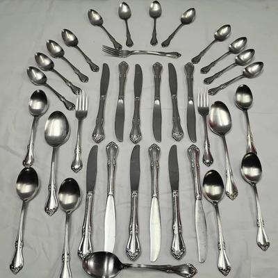 Stainless Steel Flatware Arbor Rose True Rose By Oneida 