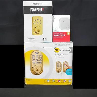 Kwikset & Yale Keyless Entry Deadbolt Bundle + Sengled Smart Hub