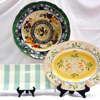 Hand-Painted Elegance: Servingware Collection