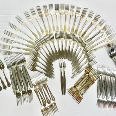 (9 Sets) Silver-Plated And Stainless Steel Flatware Feat. Antiques