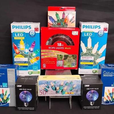 (8) NIB Miniature Celebration Lights