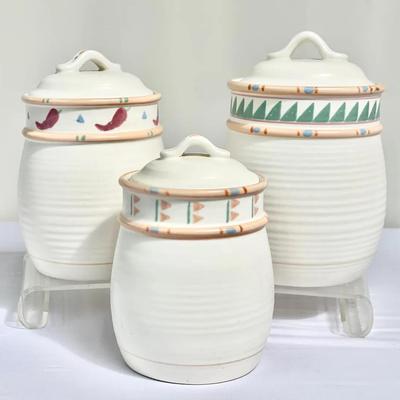 Taos Treasure Craft 3-piece Ceramic Cannister Set 