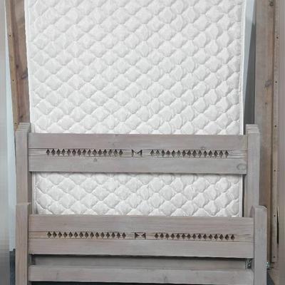 Sealy “Back Saver Deluxe Firm” Mattress & Boxspring with Solid Wood Bed Frame