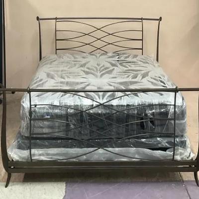 Wrought Iron Sealy Posturepedic Plus Queen Bed Set