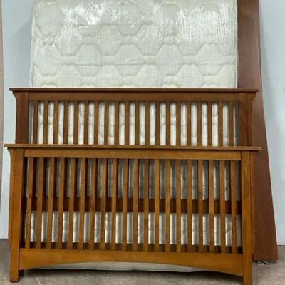 Mission Style Queen Headboard/Footboard W/ Sealy Posturepedic Queen Bed