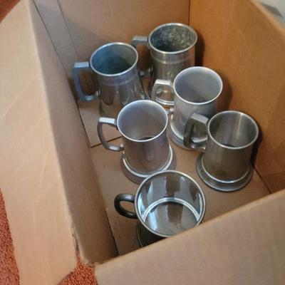 Sale Photo Thumbnail #92: Pewter Stein group...buy one or all.