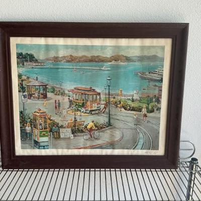 Sale Photo Thumbnail #89: Vintage Framed Albert Tolf "The Golden Gate" Signed Print