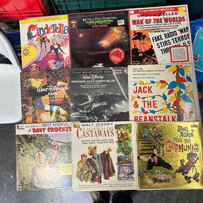 Sale Photo Thumbnail #262: Lot of 18 Vintage Disney & Sci-Fi Vinyl LPs