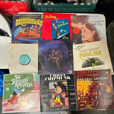Sale Photo Thumbnail #264: Lot of 12 Vintage Disney & Children's Vinyl LPs