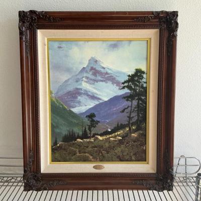 Sale Photo Thumbnail #91: Thomas Kinkade "Spring in the Alps" Framed Canvas A/P