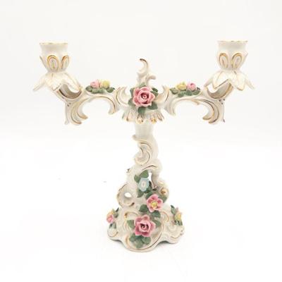 Sale Photo Thumbnail #187: Sandizell German Porcelain Floral Candelabra