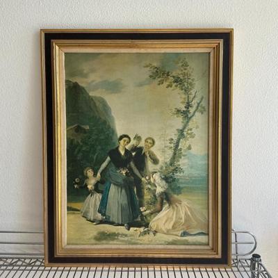 Sale Photo Thumbnail #93: Framed Art Print of Goya's "The Flower Sellers"