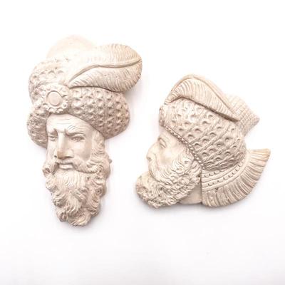 Sale Photo Thumbnail #142: Pair of Carved Plaster Heads