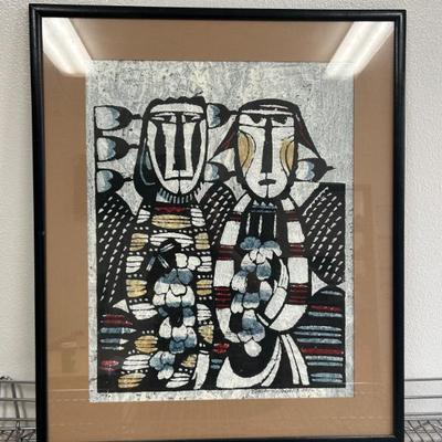 Sale Photo Thumbnail #5: "Grapes of Canaan" Katazome Print by Sadao Watanabe