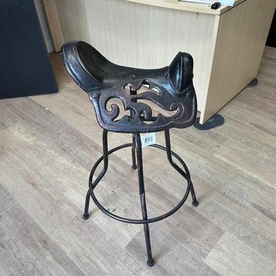 Sale Photo Thumbnail #9: Cast Iron Saddle Bar Stool
