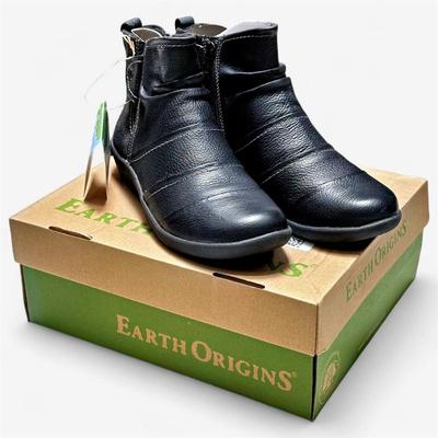 Sale Photo Thumbnail #41: Women's Earth Origins Liberty Black Leather Boots, Size 8