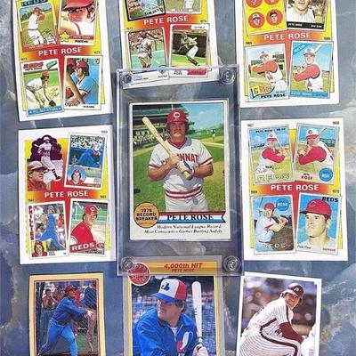 Sale Photo Thumbnail #37: PETE ROSE BASEBALL CARD LOT