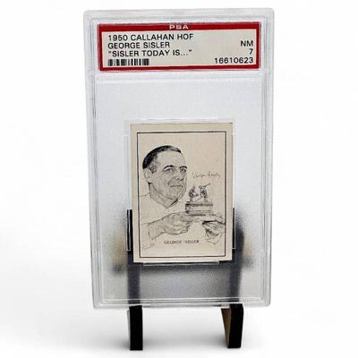 Sale Photo Thumbnail #42: 1950 Callahan HOF George Sisler PSA 7