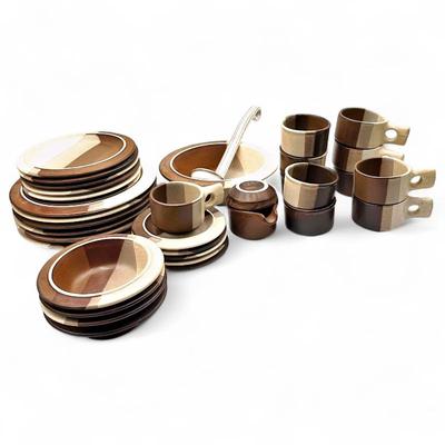 Sale Photo Thumbnail #2: 1970s Fabrik “Agate Pass” Dinnerware Set by Jim McBride