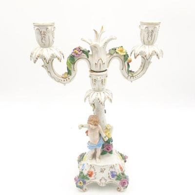 Sale Photo Thumbnail #186: Dresden Porcelain Putti Candelabra