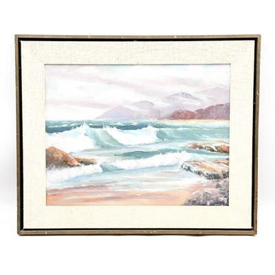 Sale Photo Thumbnail #291: Framed Seascape Original Painting