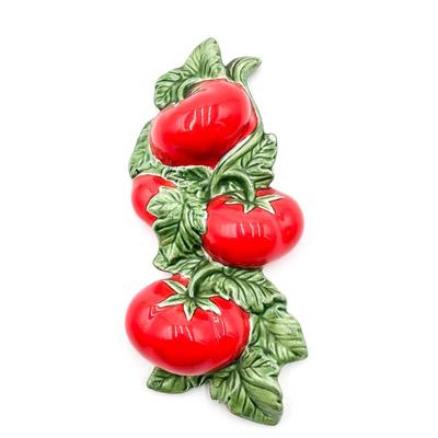 Sale Photo Thumbnail #149: Vintage Ceramic Tomato Vine Wall Art / Plaque